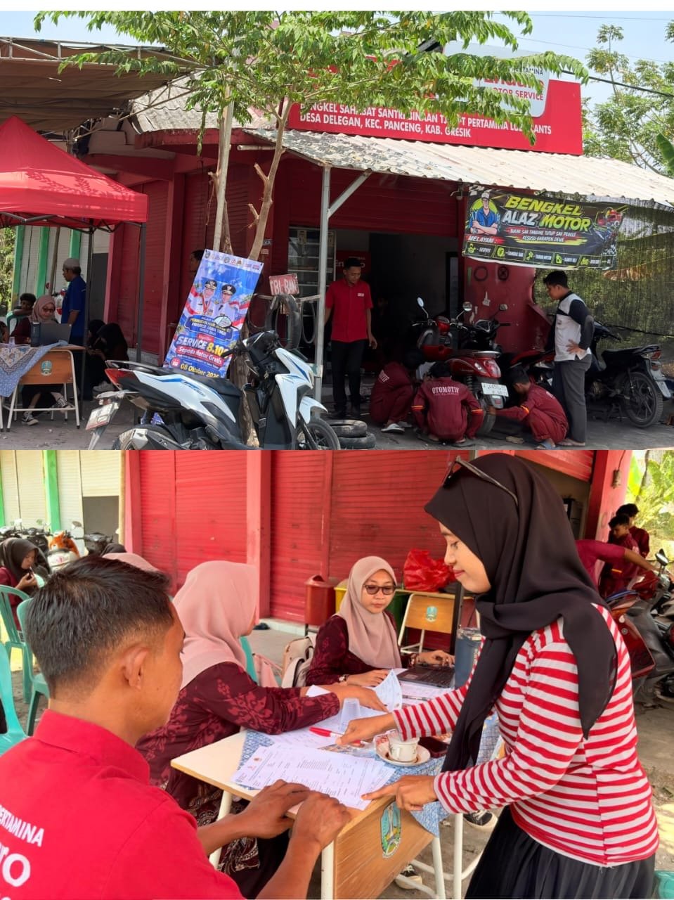 Dari Bengkel Sekolah untuk Masyarakat: SMK Al Ikhlash Beri Servis Gratis di HUT Jatim ke-81