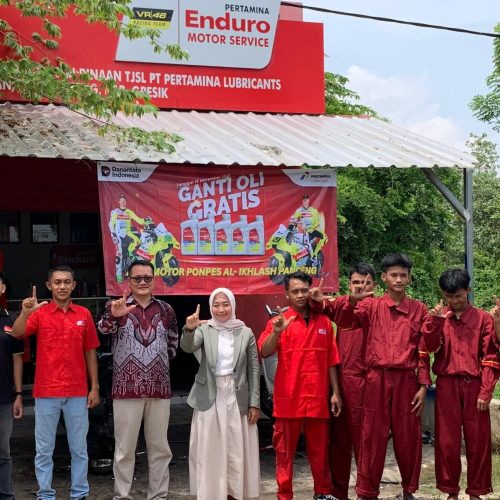 Ganti Oli Gratis Meriahkan HUT Pertamina ke-68 di Alaz Motor Ponpes Al Ikhlash